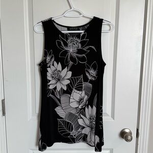 Kasper Monochrome Floral Blouse